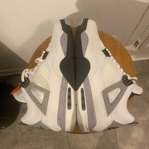 White and Gray Men Nike Air Jordan Retro White Cement 2016 great condition